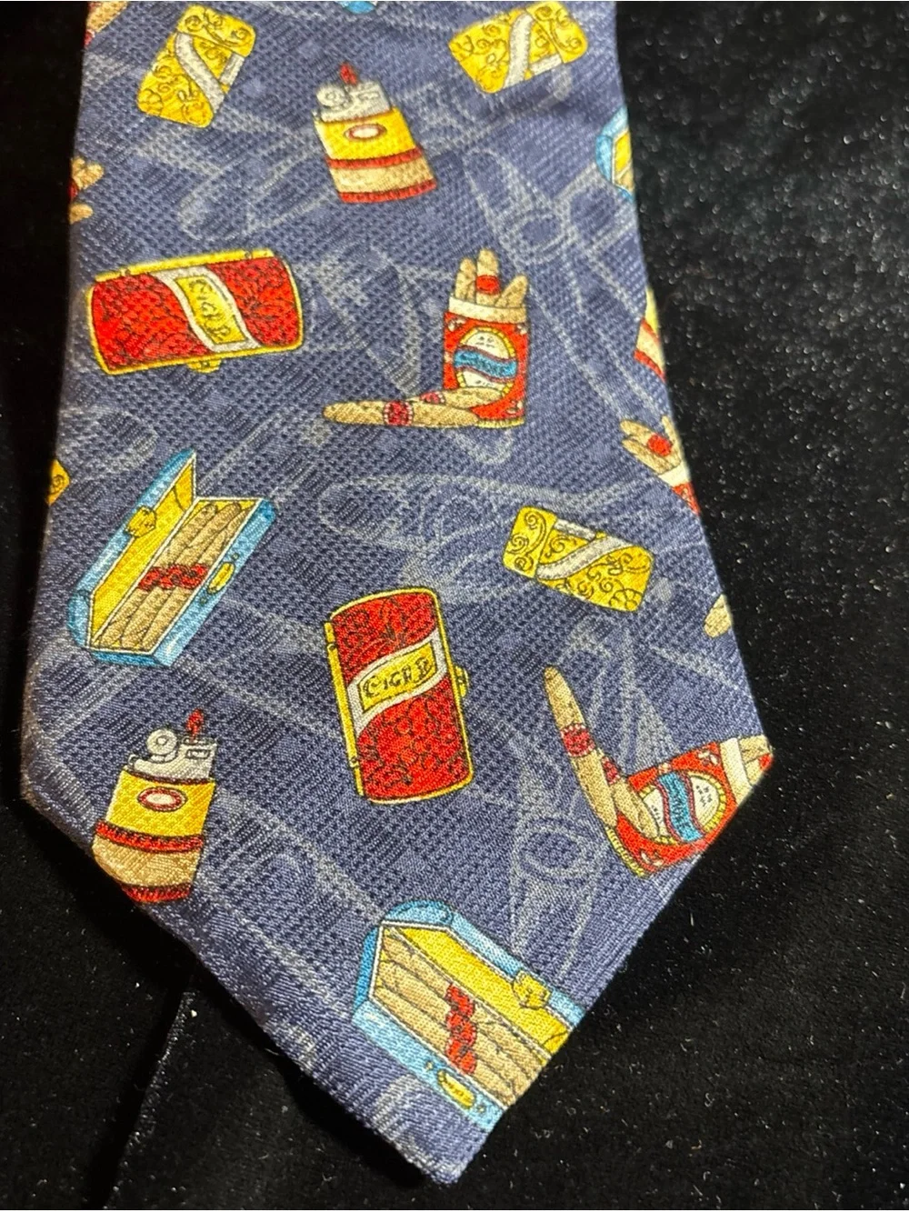 Cigar Necktie by Gino Pompeii Cigars Lighter Silk